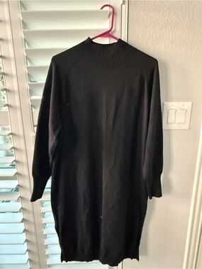 Muji Women Black High-Neck Sweater